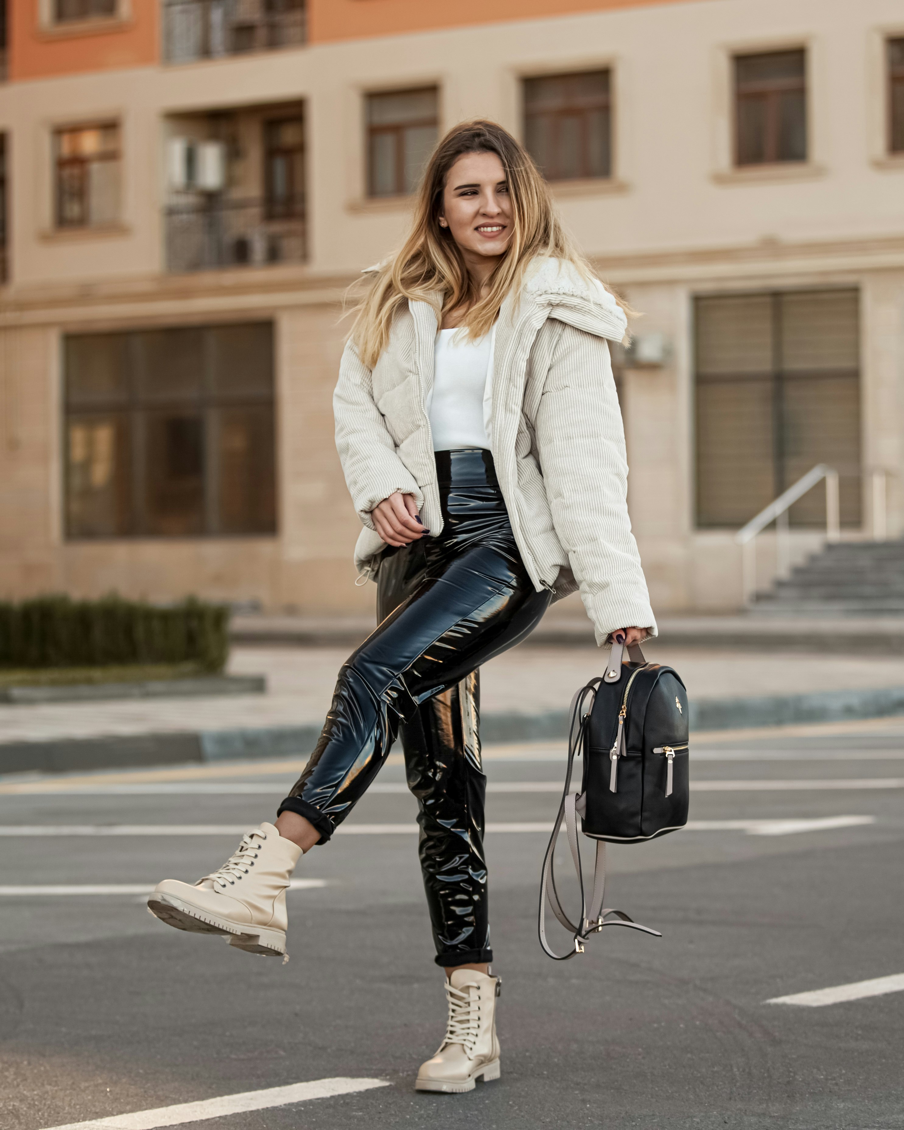 woman wearing white pullover hoodie